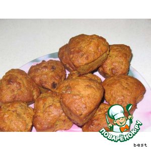 Рецепт Тыквенные кексы с орехами