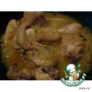 Рецепт Курица в луковом соусе