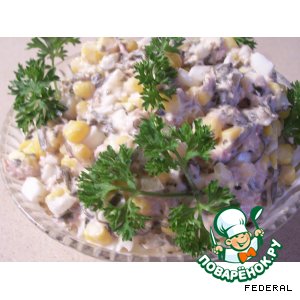 Рецепт Салат с морской капустой и тунцом