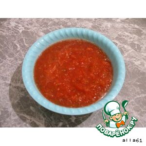 Рецепт: Суп томатный с рисом и фрикадельками