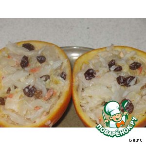 Рецепт Апельсиновые корзинки с капустой