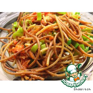 Рецепт Жареные спагетти с овощами