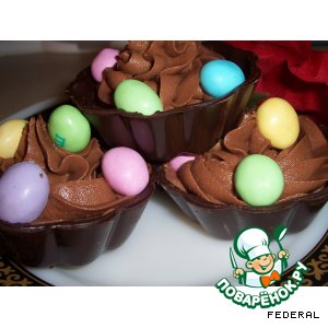 Шоколадные корзиночки с заварным кремом: отличный десерт для праздничного стола