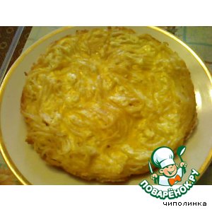 Рецепт Творожная бабка со спагетти