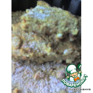 Рецепт Бабка морковная с зеленым горошком