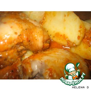 Рецепт Курица по-домашнему с картошкой