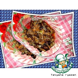 Рецепт: Тушеные грибы с кабачком
