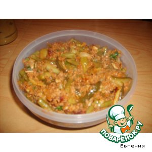 Рецепт Теплый салат со стручковой фасолью