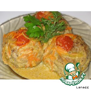Рецепт Мясные шарики в морковно-сливочном соусе