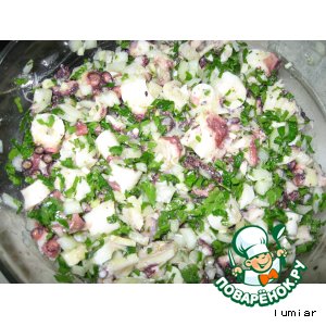 Рецепт Салат из осьминога/Salada do polvo