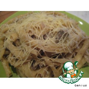 Рецепт Паста с говядиной в сливочно-сырном соусе "Монтекки и Капулетти"