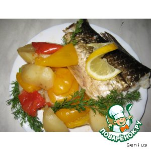 Рецепт Запеченая рыбка с овощами  "Для себя Любимой... "