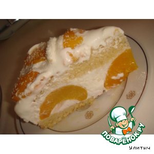 Рецепт Персиковый торт с кокосовым йогуртом