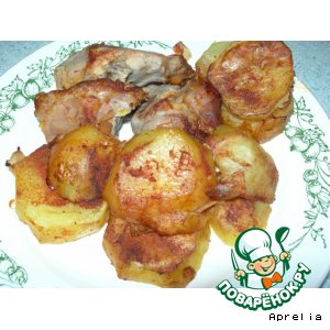 Рецепт Картофель, запеченный с мясом "2 в 1"