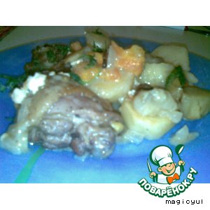 Рецепт Картошка с мясом и яблоками