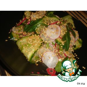 Рецепт Японский салат с огурцом и редисом