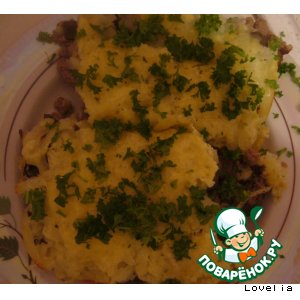 Рецепт Мясная запеканка с картофелем и грибами