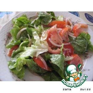 Рецепт Зеленый    салат   в   сливочно - горчичном   соусе