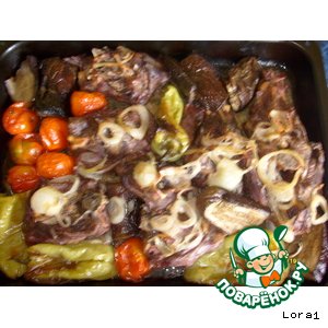 Рецепт Запеченная баранина с розмарином и овощами