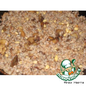 Рецепт Гречка с грибами и кедровыми орешками