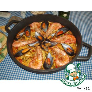 Рецепт Паэлья с морепродуктами (Paella de marisko)