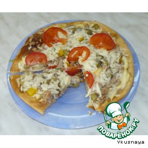 Рецепт Пицца с фаршем, баклажанами и сулугуни