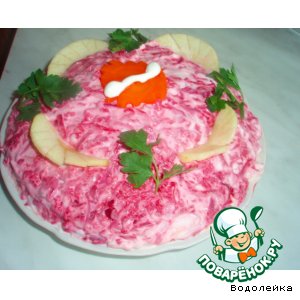 Рецепт Салатик слоеный "Вкусненький"