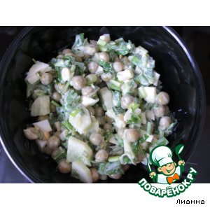 Рецепт Салат из горошка с зеленью