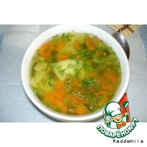 Рецепт: Овощной суп с вермишелью