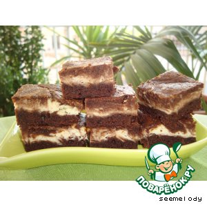 Рецепт: Сливочно-шоколадные квадратики