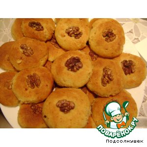 Рецепт Творожное апельсиново-ореховое печенье