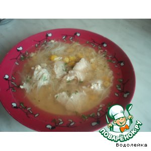 Рецепт Куриный суп с рисовой вермишелью
