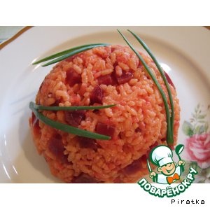 Рецепт: Розовый рис