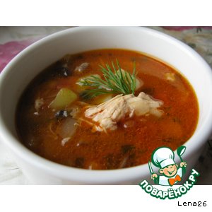 Рецепт Куриный суп с овощами