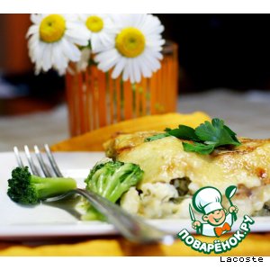 Рецепт Кабачки с брокколи, творогом и сыром