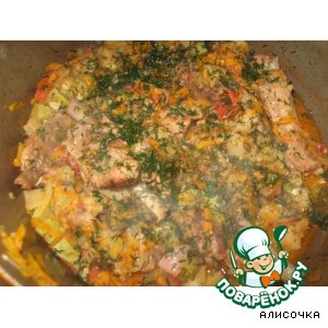 Рецепт Овощное рагу со свиными рeбрышками