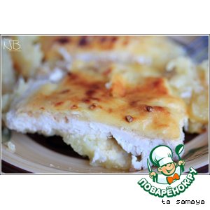 Рецепт Картофельная запеканка с курицей и абрикосами