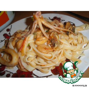 Рецепт Спагетти с морскими гадами