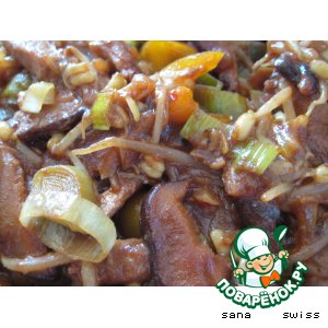 Рецепт: Свинина по-китайски с соевыми ростками