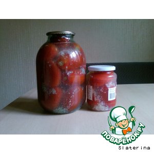 рецепт: помидоры со снегом