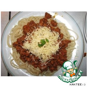 Рецепт Спагетти  с  фаршем  :)