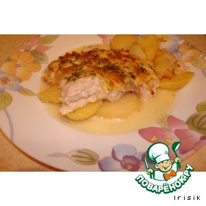 Рецепт Зепеченная рыба с картофелем
