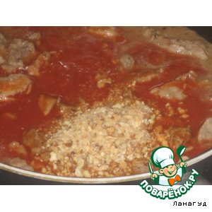 Рецепт: Свинина в томатно-ореховом соусе