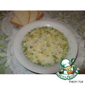 Рецепт Сырный суп с сырной лапшой