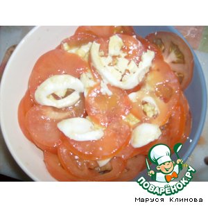 Рецепт Салат из помидоров и яиц по-франзузски