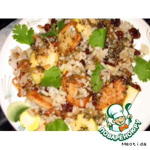 Рецепт Салат из риса с индейкой