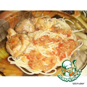 Рецепт Цыпленок в томатно-луковом соусе