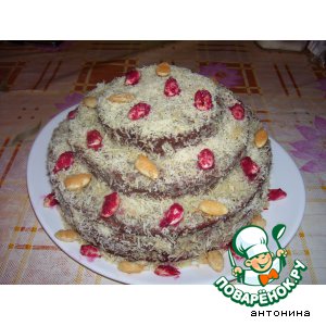 Рецепт Трехъярусный торт "Осенний марафон"