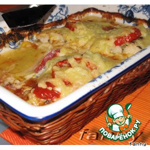 Рецепт Рыба с помидорами и сыром