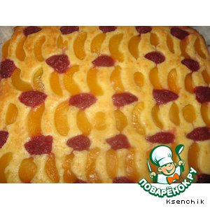 Рецепт Клубнично - персиковый пирог